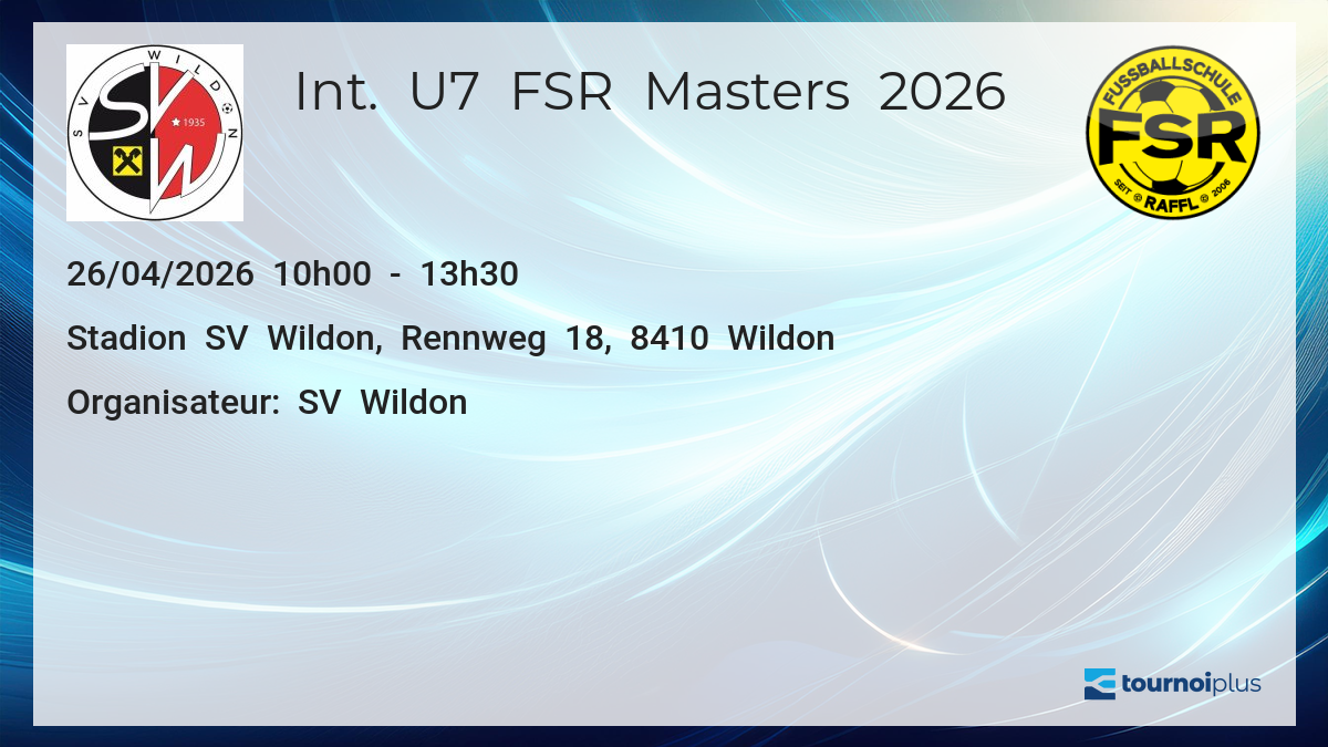 Int. U7 FSR Masters 2026 – tournoiplus.fr